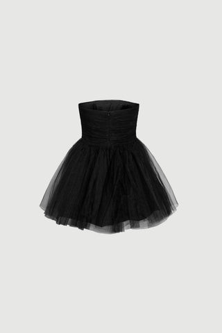 Envelope1976 Swan dress short - Leftover fabric Dress Black